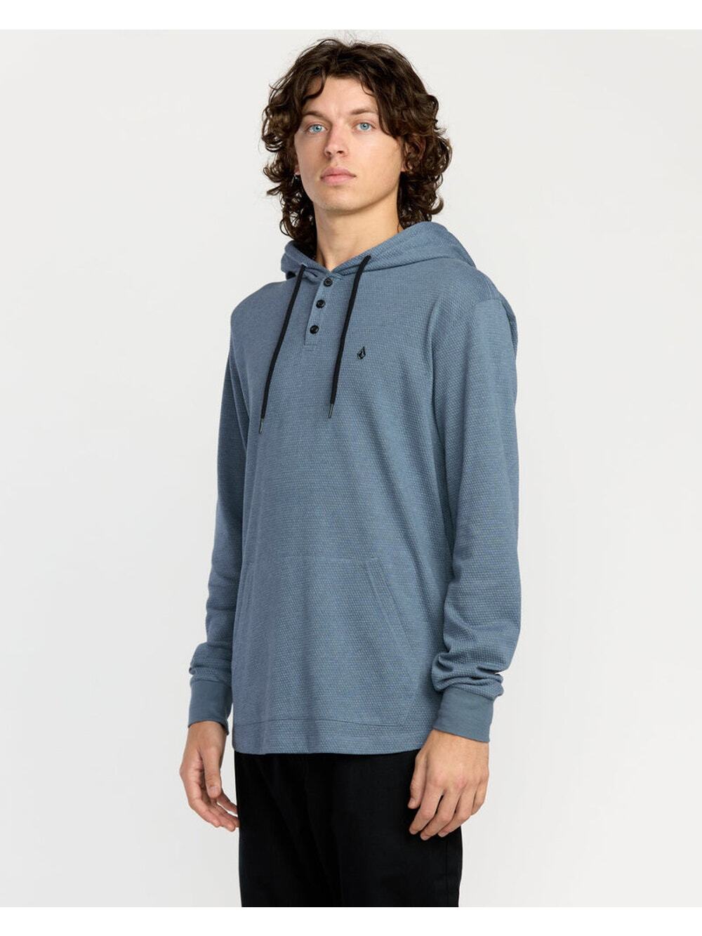 VOLCOM Men’s Murph Thermal Long Sleeve Tee BLUE SZ Large